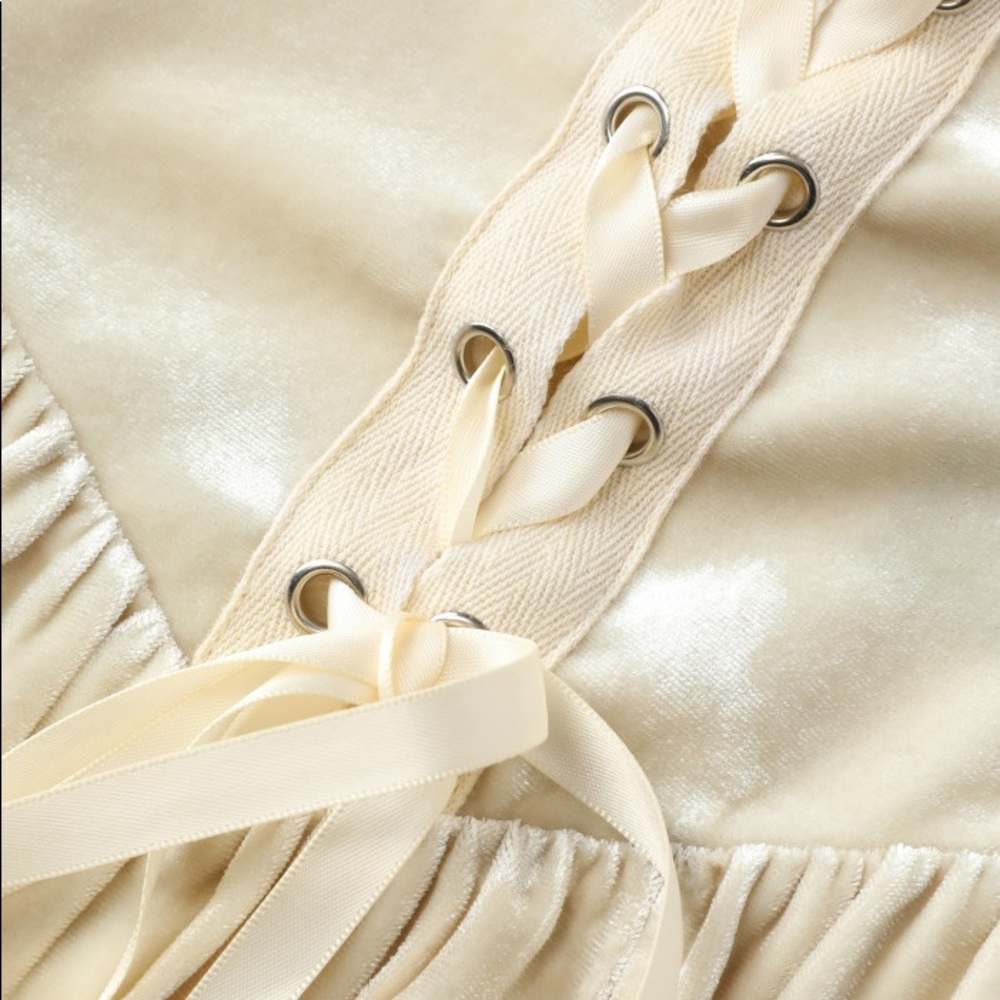 Cider Velvet Knotted Skirt - Picture 3 of 4